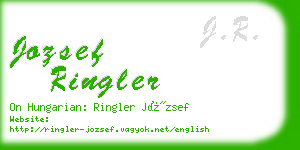 jozsef ringler business card